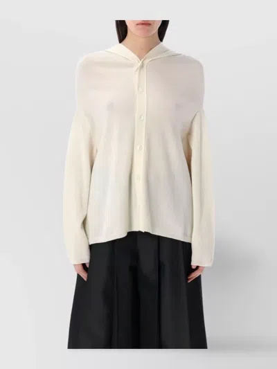 COMME DES GARÇONS LIGHTWEIGHT KNITWEAR HOODED CARDIGAN WITH LONG SLEEVES