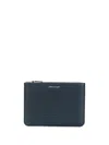 Comme Des Garçons Line Pattern Wallet In Blue