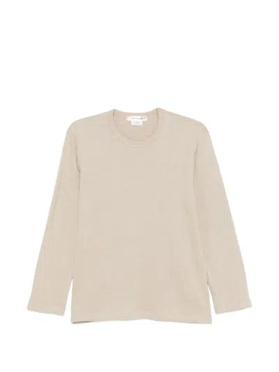Comme Des Garçons Comme Des Garcons Linen And Cotton Blend T Shirt In Brown