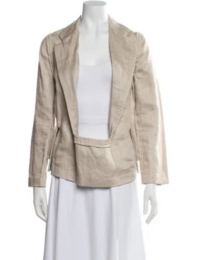 Pre-owned Comme Des Garçons Linen Blazer In Neutrals