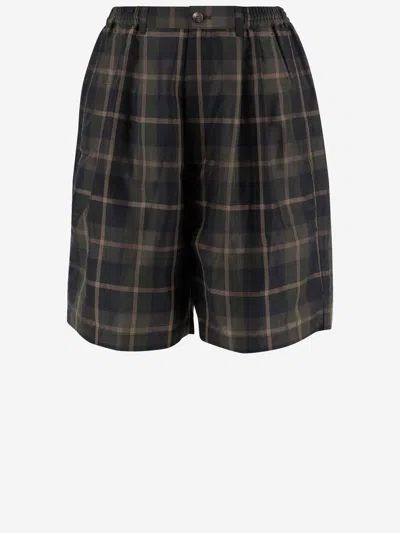 Comme Des Garçons Comme Des Garcons Linen Blend Short Pants In Red
