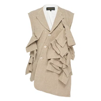 Comme Des Garçons Linen Heavy Canvas Garment Treated Vest In Main Collection