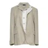 Comme Des Garçons Linen Herringbone X Polyester Jacket