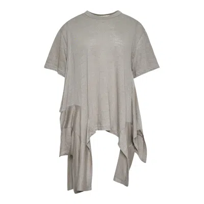 Comme Des Garçons Linen Jersey Thick Tee In Gray