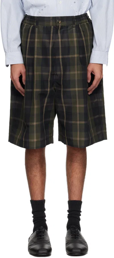 Comme Des Garçons Linen Shorts In Black