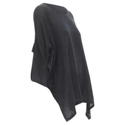 Comme Des Garçons Comme Des Garcons Linen Square Shorter Back Loose Top In Black