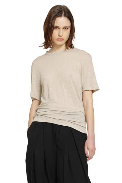 Comme Des Garçons Linen Twill T-shirt In Neutral