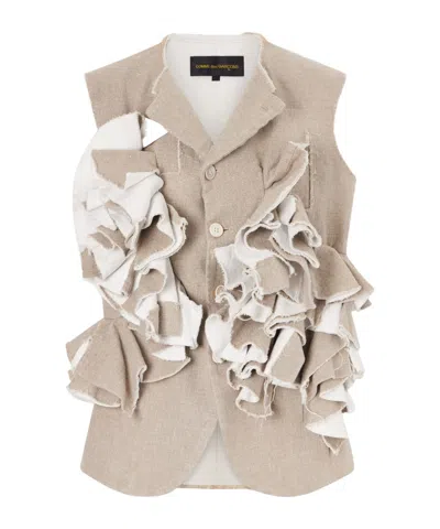 Comme Des Garçons Linen-canvas Vest In Neutral