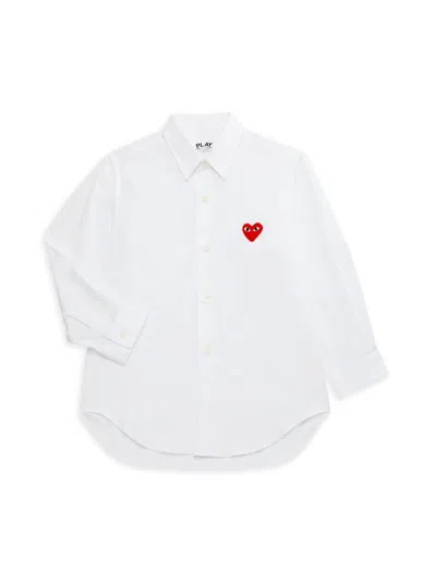 Comme Des Garçons Kids' Little Boy's Button Up Shirt In White