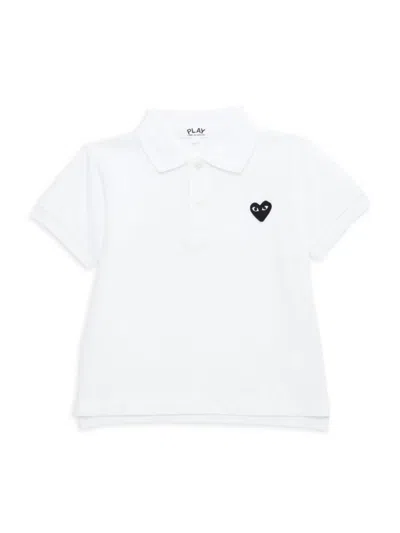Comme Des Garçons Kids' Little Boy's Polo Shirt In White