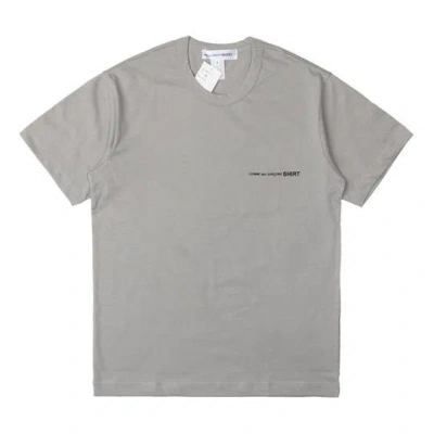 Comme Des Garçons Comme Des Garcons Little Logo Applique Cotton Short-sleeve Tee 'grey' In Gray