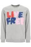 Comme Des Garçons Shirt Live Free Hooded Sweat In Grey