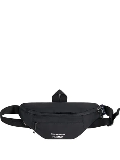 Comme Des Garçons Logo Belt Bag In Black