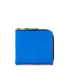 Comme Des Garçons Wallet Super Fluo Small Zip Coin Wallet In Blue
