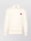 Comme Des Garçons Logo Cotton Hoodie With Drawstring Hood