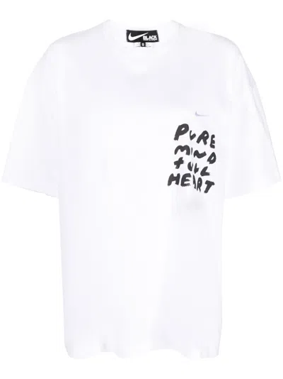 Comme Des Garçons Comme Des Garcons Logo Cotton T Shirt In White