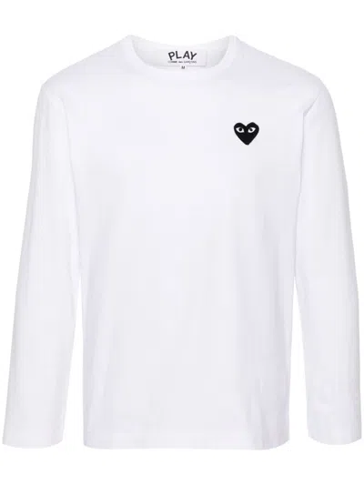 Comme Des Garçons Comme Des Garcons Logo Cotton T Shirt In White
