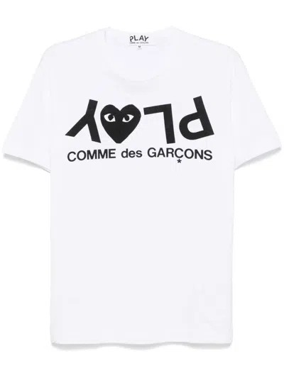 Comme Des Garçons Comme Des Garcons Logo-print Cotton T-shirt In White