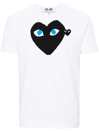 Comme Des Garçons Comme Des Garcons Logo Cotton T Shirt In White