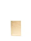 Comme Des Garçons Logo-debossed Metallic Wallet In Gold