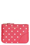 Comme Des Garçons Logo Detail Flat Leather Pouch