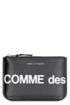Shop Comme Des Garçons Logo Detail Leather Pouch