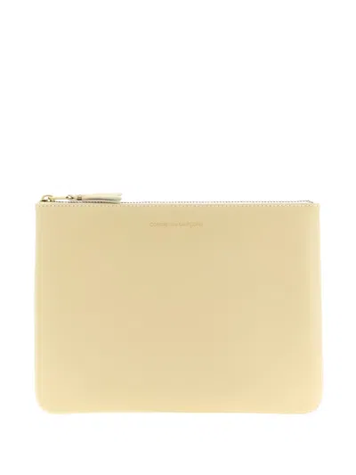 Comme Des Garçons Logo-detail Leather Wallet In Brown