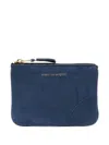 Comme Des Garçons Logo-detail Wallet In Blue