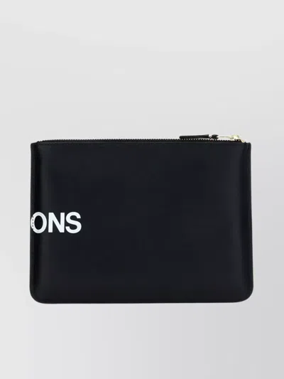Comme Des Garçons Logo Detail Zipper Design In Black