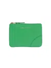 Comme Des Garçons Logo Detailed Purse In Green