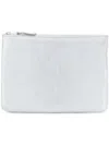 Comme Des Garçons Classic Top Zip Wallet In Metallic