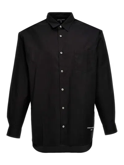 Comme Des Garçons Logo Embroidery Shirt In Black