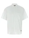 Comme Des Garçons Logo Embroidery Shirt In White