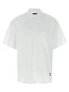 Comme Des Garçons Logo Embroidery Shirt In White
