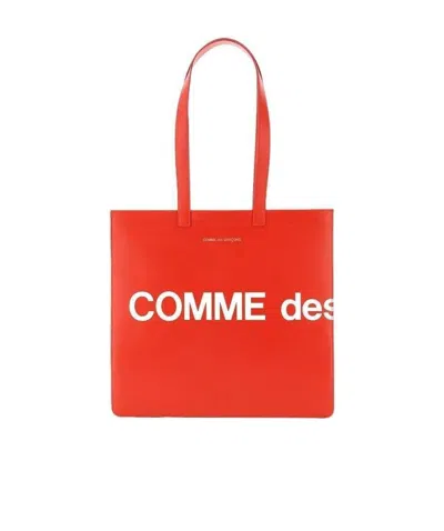 Comme Des Garçons Logo Handbag In Red