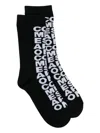 Comme Des Garçons Logo-motif Socks In Black