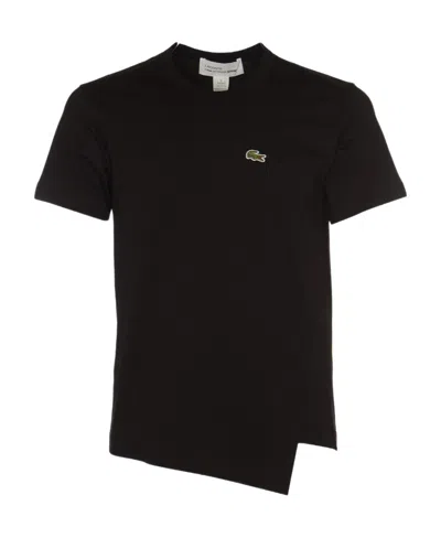 Comme Des Garçons Logo-patch Cotton T-shirt In Nera