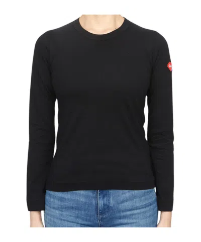 Comme Des Garçons Logo-patch Long-sleeve T-shirt In Black