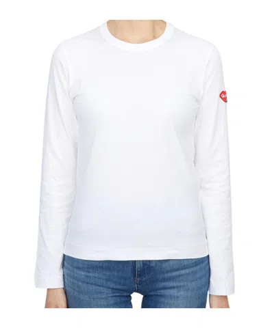 Comme Des Garçons Logo-patch Long-sleeve T-shirt In White