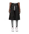 Comme Des Garçons Logo Plaid Casual Pants In Black
