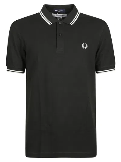 Comme Des Garçons Logo Polo Shirt In Green