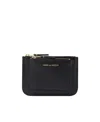 Comme Des Garçons Wallet Logo-printed Zipped Wallet In Black