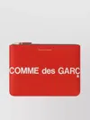 Comme Des Garçons Logo Print Calfskin Coin Purse