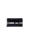 Comme Des Garçons Logo-print Continental Wallet In Black
