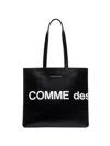Comme Des Garçons Huge Logo Shopping Bag In Black