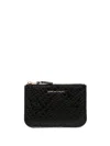 Comme Des Garçons Logo Print Wallet Wallets And Card Holders Black In Black