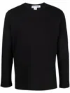 Comme Des Garçons Round Collar And Long-sleeved T-shirt In Black