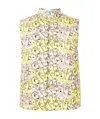 Comme Des Garçons Logo-print Padded Gilet In Multicolor