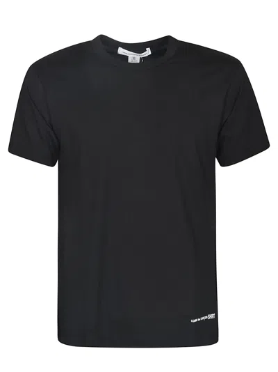 Comme Des Garçons Logo Print Regular T-shirt In Black