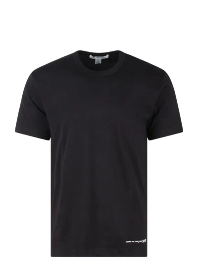 Comme Des Garçons Logo Print T-shirt In Black